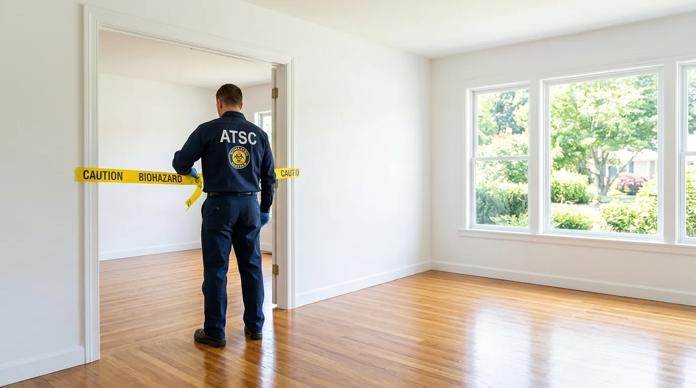 Certified biohazard cleanup crew performing Trauma Scene Cleanup in Cresskill